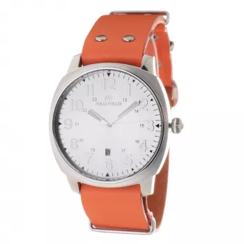 FOLLI FOLLIE Dynamic Męski Zegarek Kwarcowy WT14T0015DNA 40mm Srebrna Stal Nierdzewna Czarna Skóra