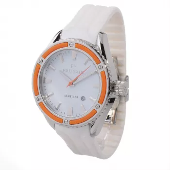 FOLLI FOLLIE Heart4Heart Zegarek Damski Kwarcowy WF0T027ZDO 45mm Biała Skóra