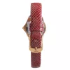 FOLLI FOLLIE Heart4Heart Zegarek damski kwarcowy WF1B006STSR 33mm Koperta ze stali szlachetnej w kolorze różowego złota Biała tarcza Czerwony skórzany pasek