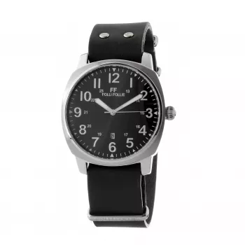 FOLLI FOLLIE MAN WF14T001SDNN 42mm Analog Quartz Watch Black Leather