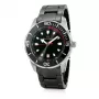 FOLLI FOLLIE Zegarek Unisex WF18T031BDK 36.5mm Stal nierdzewna Kwarcowy Analogowy Czarna Tarcza Skórzany Pasek
