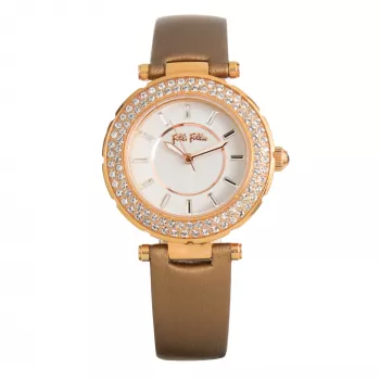 Folli Follie Zegarek Damski Donatella Kwarcowy Analogowy WF1B019SSS 35mm Srebrny Stal Nierdzewna