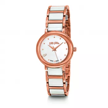 Zegarek damski FOLLI FOLLIE WF15R011BSW (28mm) - Kolekcja Donatella, stal nierdzewna
