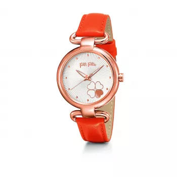 Zegarek damski FOLLI FOLLIE WF15R029SPNA 32mm Różowe Złoto Stal Nierdzewna Różowa Skóra