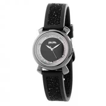 Zegarek damski FOLLI FOLLIE WF15T013ZSA Santorini Flower 28mm, stal szlachetna w kolorze różowego złota, biała skóra
