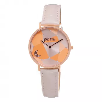 Zegarek damski Folli Follie WF19R016SSGPI 31.5mm Stal nierdzewna Kwarcowy Analogowy Różowa tarcza