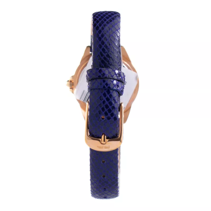 Zegarek damski Folli Follie WF1B006STA 36mm Stal nierdzewna Kwarcowy Analogowy Srebrna tarcza Czarny pasek skórzany