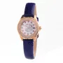 Zegarek damski Folli Follie WF1B006STA 36mm Stal nierdzewna Kwarcowy Analogowy Srebrna tarcza Czarny pasek skórzany