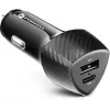 Forcell Carbon CC50-1A1C 38W Ładowarka samochodowa USB-C PD 3.0 + USB-A QC 3.0 Czarna