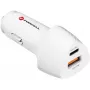 Forcell Carbon CC50-1A1C 38W USB-C PD + USB-A QC 3.0 Ładowarka samochodowa - Biały
