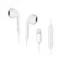 Forcell F-Audio HR-ME25 Słuchawki douszne Lightning z mikrofonem i pilotem, biały