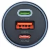 Forcell F-Energy 65 Ładowarka samochodowa 65 W, 2x USB-C (PD 3.0) i 1x USB-A (QC 4.0), szara