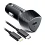 Forcell F-Energy Carbon Ładowarka Samochodowa USB-C QC3.0 PD 20W z Przewodem USB-C na Lightning CC50-1C Czarny