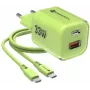 Forcell F-Energy GaN III VT-41 33 W Ładowarka ścienna GaN, 1x USB-C PD 3.0/PPS i 1x USB-A QC 4.0, Zielona
