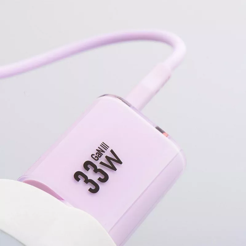 Ładowarka sieciowa Forcell F-Energy GaN III VT-41 33W 1x USB-C 1x USB-A PD 3.0 QC 4.0 fioletowa