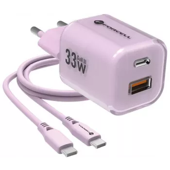 Ładowarka sieciowa Forcell F-Energy GaN III VT-41 33W 1x USB-C 1x USB-A PD 3.0 QC 4.0 fioletowa