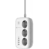 Forcell F-Energy VT-PS03 Listwa zasilająca Smart, 3x gniazda Schuko, USB-C PD 30W, 3x USB-A QC 3.0, Wi-Fi, sterowanie aplikacją Tuya, 2500W/10A