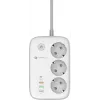 Forcell F-Energy VT-PS03 Listwa zasilająca Smart, 3x gniazda Schuko, USB-C PD 30W, 3x USB-A QC 3.0, Wi-Fi, sterowanie aplikacją Tuya, 2500W/10A