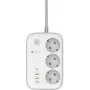 Forcell F-Energy VT-PS03 Listwa zasilająca Smart, 3x gniazda Schuko, USB-C PD 30W, 3x USB-A QC 3.0, Wi-Fi, sterowanie aplikacją Tuya, 2500W/10A