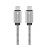 Forcell USB-C do USB-C Kabel F-Energy QC4.0 PD 5A 100W E-Mark Metal 1m Srebrny C239