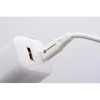 Forcell VT-41 GaN III 33W Ładowarka ścienna z 1x USB-C PD 3.0 i 1x USB-A QC 4.0 (Biała)
