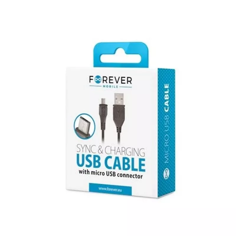 Przewód Forever MicroUSB 1A Czarny