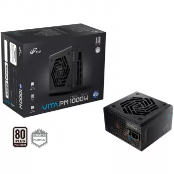 Fortron VITA PM 1000W Black, 1x 12-Pin High Power GPU, 4x PCIe, 1000 Watt