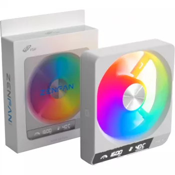 Fortron ZENFAN 120 White 120mm PWM ARGB Fan
