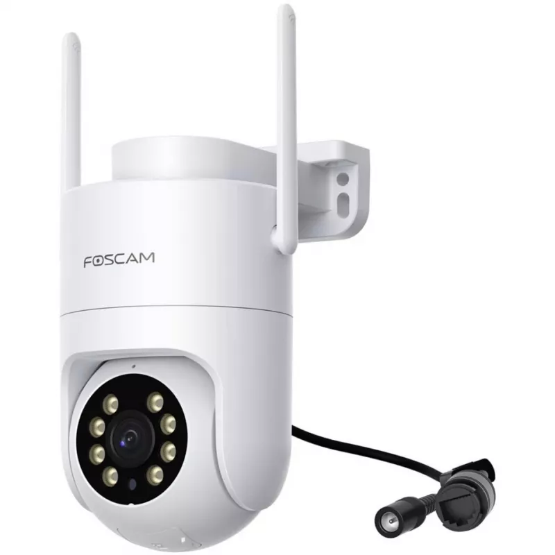 Foscam PD8 Bezprzewodowa Kamera Ochronna Biała 8MP (3840x2160), WiFi 6 Dual Band, Radar Fal Milimetrowych, 360° Auto-śledzenie, Obrót i Pochylenie