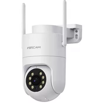 Foscam PD8 Bezprzewodowa Kamera Ochronna Biała 8MP (3840x2160), WiFi 6 Dual Band, Radar Fal Milimetrowych, 360° Auto-śledzenie, Obrót i Pochylenie