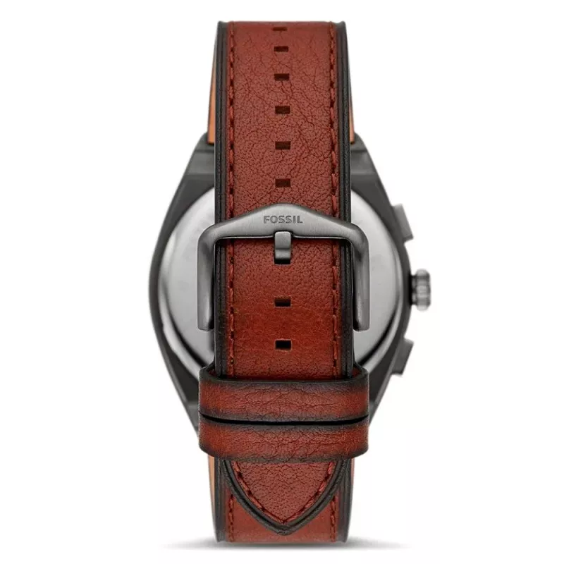 Fossil FS5799 Męski Zegarek Kwarcowy Minimalistyczny 44mm Czarna Skóra