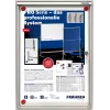 FRANKEN X-tra!Line Wewnętrzna zamykana tablica ogłoszeń 1 x DIN A4, magnetyczna suchościeralna powierzchnia, srebrna anodowana rama aluminiowa (FSA1)