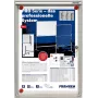 FRANKEN X-tra!Line Wewnętrzna zamykana tablica ogłoszeń 1 x DIN A4, magnetyczna suchościeralna powierzchnia, srebrna anodowana rama aluminiowa (FSA1)