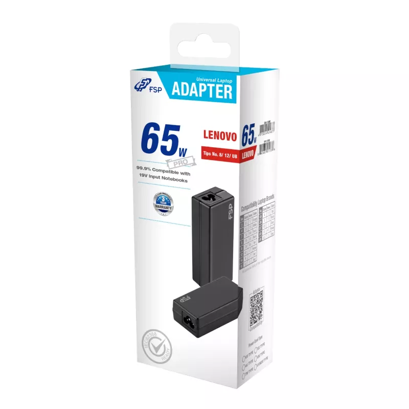 FSP PRO 65W Uniwersalna ładowarka do laptopa – Lenovo