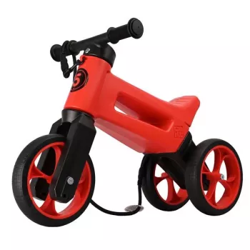 FUNNY WHEELS Rider Super Sportinis 2-in-1 Rowerek Biegowy i Trójkołowy dla Maluchów, Chili Red