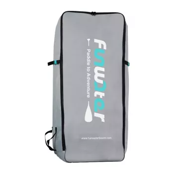 Plecak SUP FunWater (szary) – 120L, tkanina Oxford heavy-duty, wzmocnione szelki
