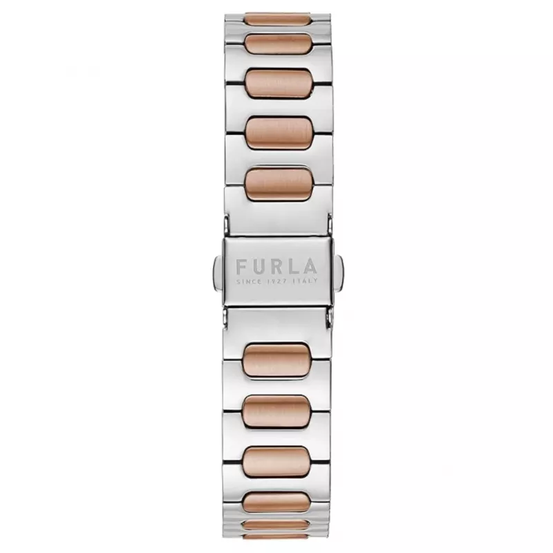 FURLA Arco Chain Damski Zegarek Kwarcowy 38mm Stalowa Bransoleta Mesh Kolor Różowego Złota