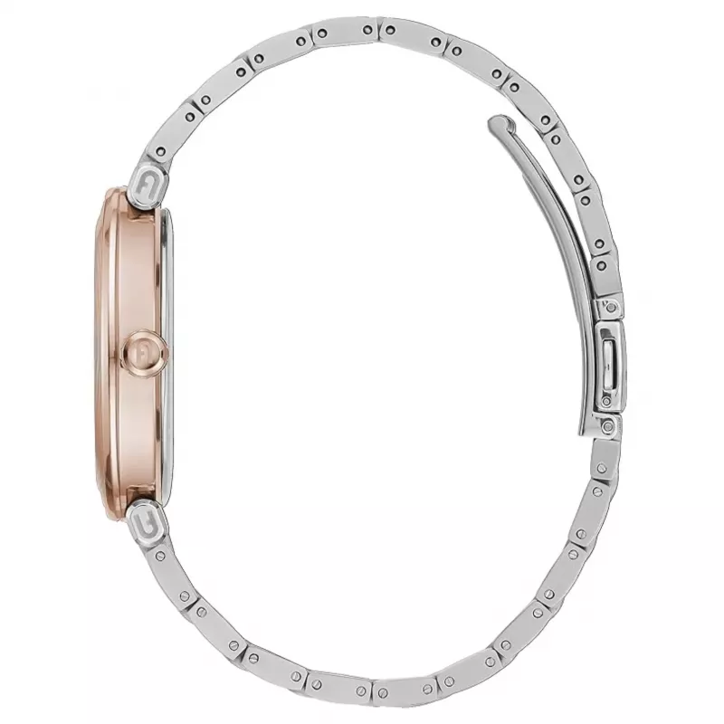 FURLA Arco Chain Damski Zegarek Kwarcowy 38mm Stalowa Bransoleta Mesh Kolor Różowego Złota