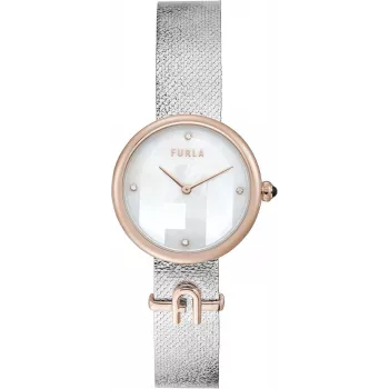 FURLA Arco Chain Zegarek Damski WW00022004L5 32mm Różowe Złoto Stal Nierdzewna