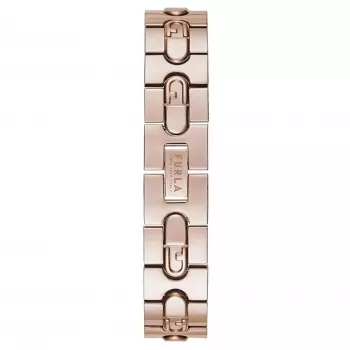FURLA Arco Mini Zegarek Damski Kwarcowy WW00004008L3 30mm Srebrno-Biała Tarcza Czarny Pasek Skórzany
