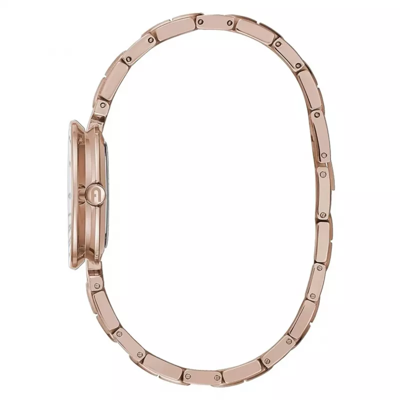 FURLA Arco Mini Zegarek Damski Kwarcowy WW00004008L3 30mm Srebrno-Biała Tarcza Czarny Pasek Skórzany