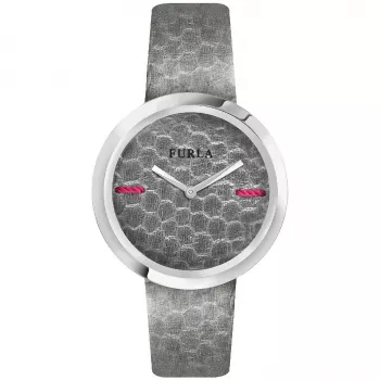 FURLA Giada Zegarek damski kwarcowy R4251110501 34mm Srebrna tarcza Różowy pasek skórzany