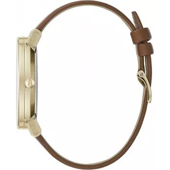 FURLA Giada Zegarek Damski Kwarcowy WW00003002L2 38mm Srebrna Tarcza Niebieski Pasek Skórzany