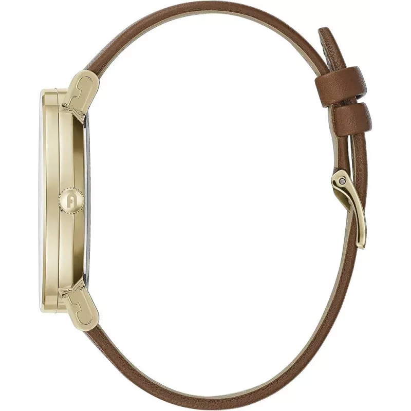 FURLA Giada Zegarek Damski Kwarcowy WW00003002L2 38mm Srebrna Tarcza Niebieski Pasek Skórzany