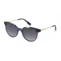 FURLA SFU602-53AGQX Damskie okulary przeciwsłoneczne kocie oko Havana Brązowy Gradient 53mm