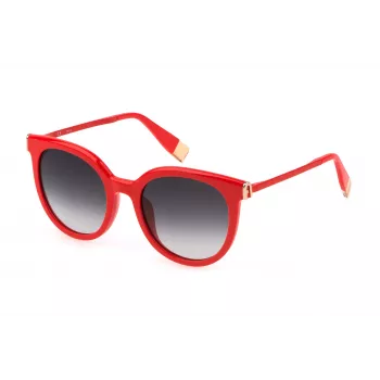 Okulary przeciwsłoneczne FURLA SFU625-5205GQ damskie Havana Brown Gradient Butterfly Cat-Eye 52mm