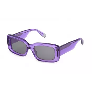 Okulary przeciwsłoneczne damskie Furla SFU630V530C52 - oprawka acetatowa, soczewki poliwęglanowe, ochrona UV400, szerokość soczewki 53 mm
