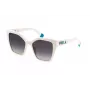FURLA SFU686-5403GF Damskie okulary przeciwsłoneczne prostokątne, oprawka z acetatu w kolorze havana brąz, soczewki gradientowe brązowe 54/18/140 mm