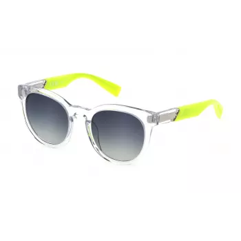 FURLA SFU687-510P79 Okulary przeciwsłoneczne damskie w kształcie motyla, Havana acetat, brązowe soczewki gradientowe 51/21/140 mm