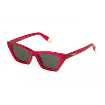 Furla SFU777V530768 Damskie kwadratowe okulary przeciwsłoneczne z acetatu 53mm